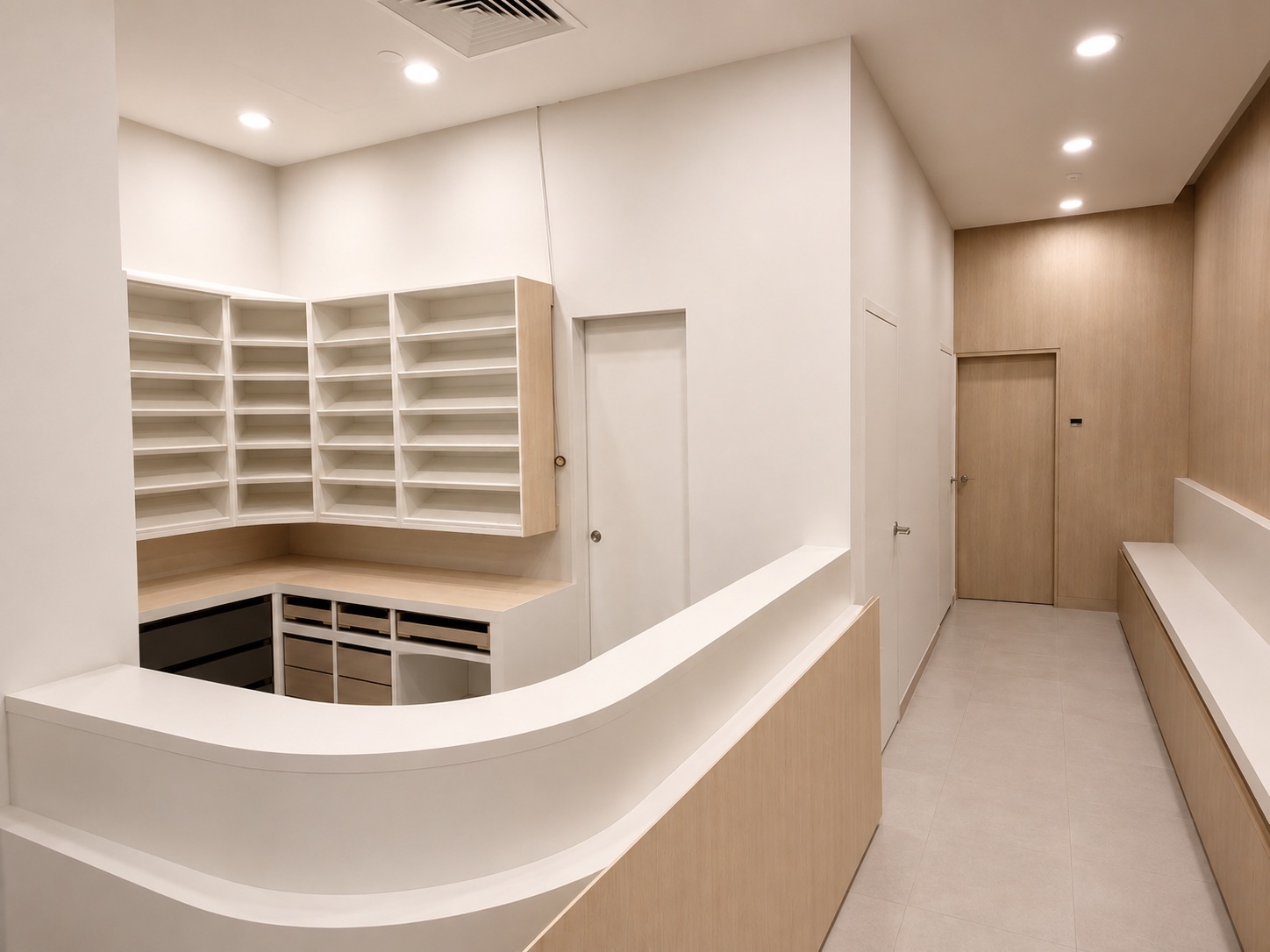 Medical clinic reception and dispensary