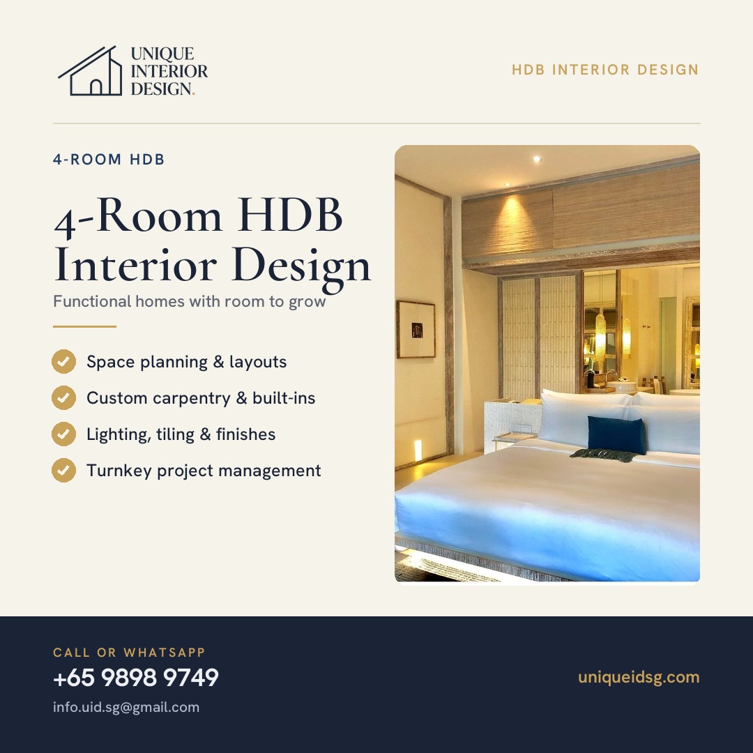 4-Room HDB Interior Design Singapore | Ideas & Layouts