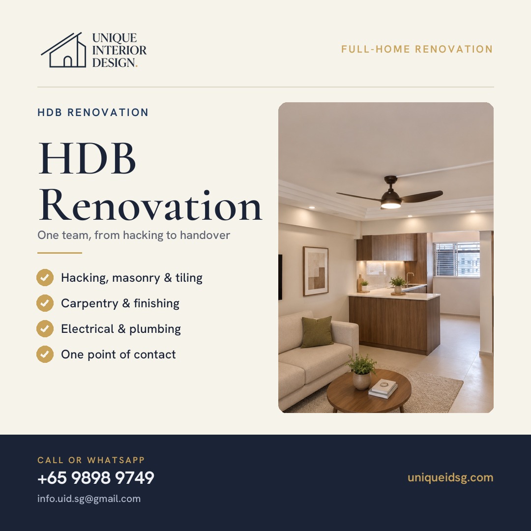 HDB Renovation Singapore – Reliable, Affordable & Quality Home Upgrades