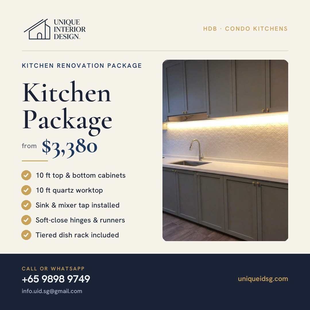 Kitchen Renovation Price & Packages Singapore | HDB & Condo