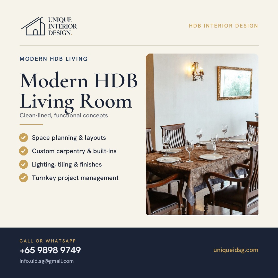 Modern HDB Living Room Design in Singapore – Stylish, Functional, and Space-Savvy Interiors