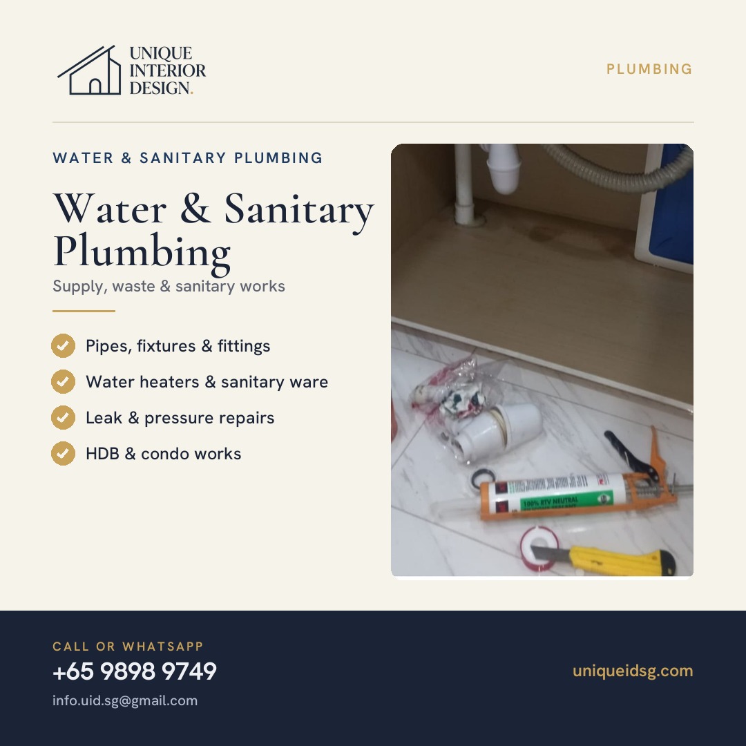 Water & Sanitary Plumbing Work in Singapore – Professional, Reliable & Code-Compliant Solutions
